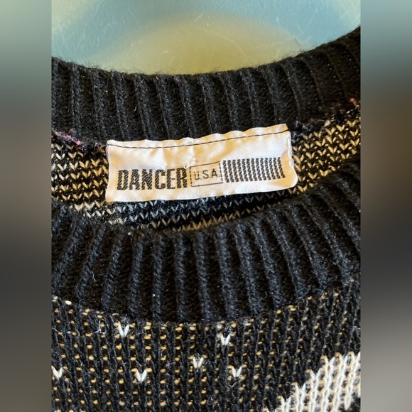 Dancer USA measures as size L/XL vintage no size tag black/ white - Picture 2 of 7